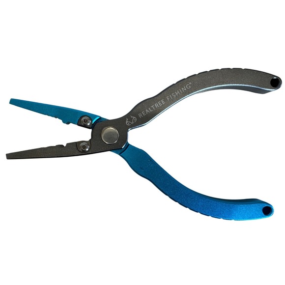 Realtree Fishing Other - Realtree Fishing Aluminum Pliers Split Ring Nose Line Cutters Blue Grey 6.5in